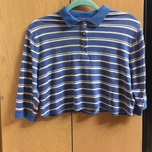 Button up striped crop top!