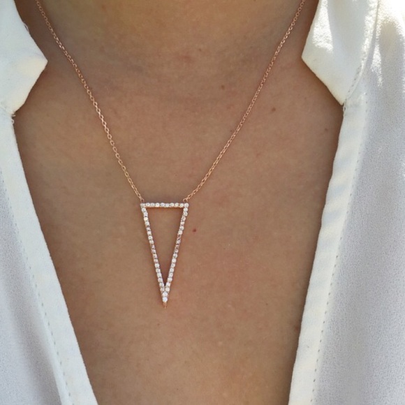 Muse Refined Jewelry - Rose Gold Triangle Cut Out Necklace. Price firm.