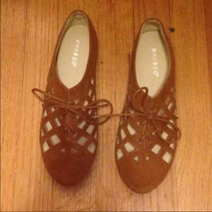 Brown lace shoes