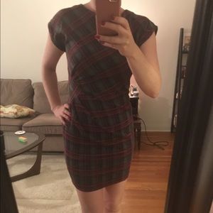 Closet US 6/UK 10 - Grey, Red & Black pencil dress
