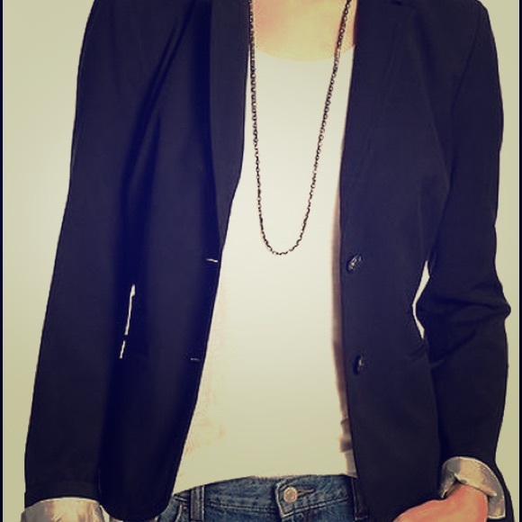 ✖️SOLD✖️ Banana Republic 2-Button Black Blazer - Picture 1 of 4