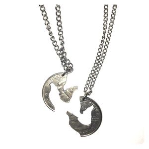 Matching wolf necklaces