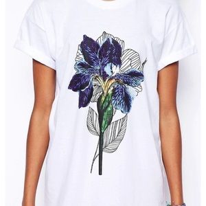 ASOS T Shirt with Botanical Iris Print