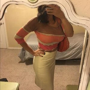 J. Crew Light Khaki Pencil Skirt Size 4