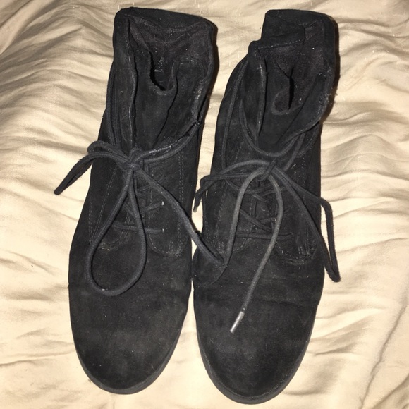 Black suede shoes