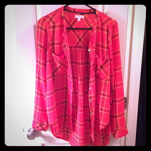 Gianni Bini plaid top