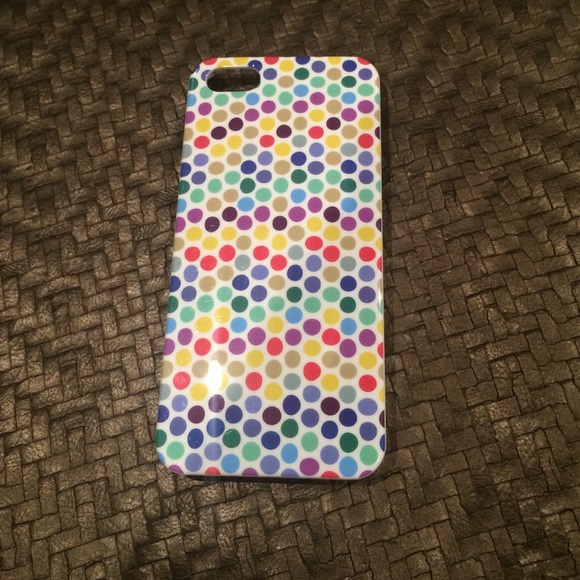 White polka dotted iPhone 5/5s case