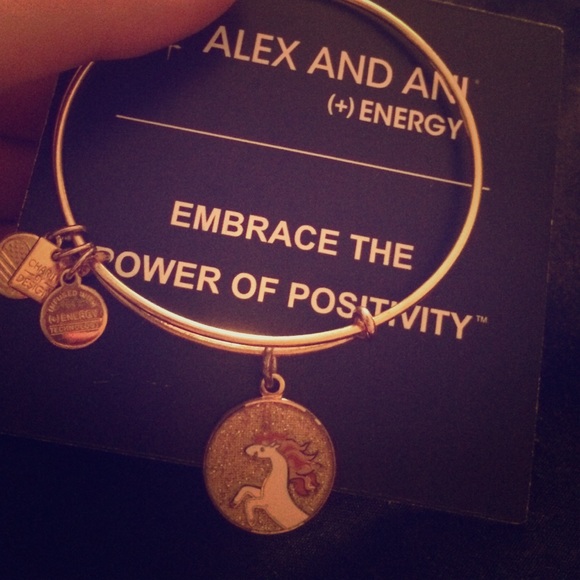 Alex and ani gold unicorn bangle