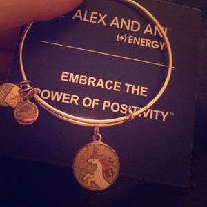 Alex and ani gold unicorn bangle