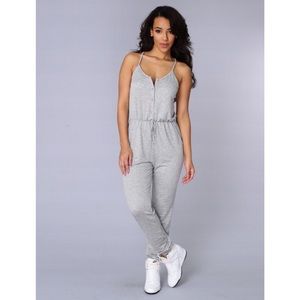 New Fashion Nova jumpsuit in gray