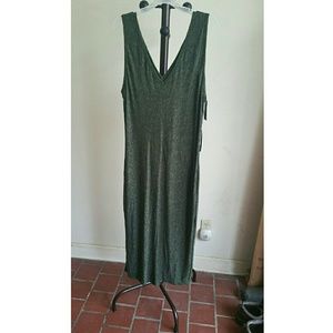 Deep V  Olive Bodycon