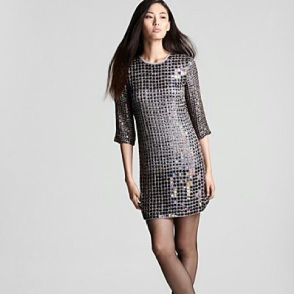 French connection sequin tunic dress