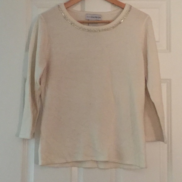 Jeweled Ivory Sweater - Picture 1 of 4