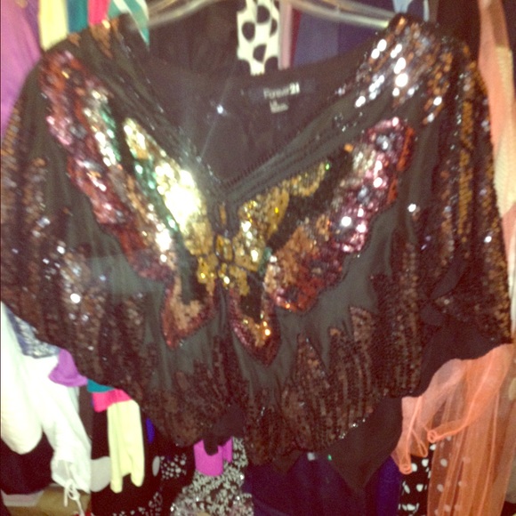 Sequin Poncho
