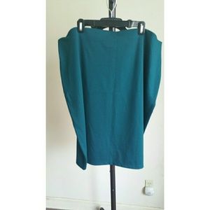 Teal Green midi pencil skirt