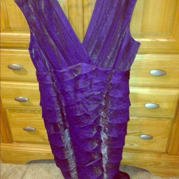 Knee length purple ocassion dress