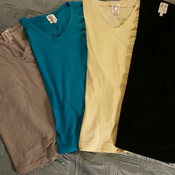Bundle of 4 V neck T shirts