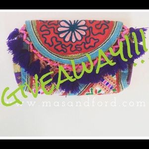 Mas+Ford Giveaway happening now!!! Fringe clutch