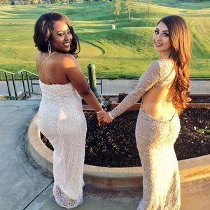 White sequin prom dress💕 Last price drop ‼️‼️‼️