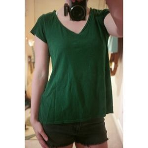 Green tee with back detail