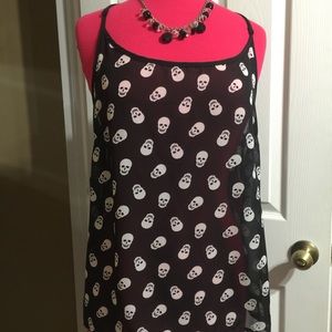 Skull pattern cami top