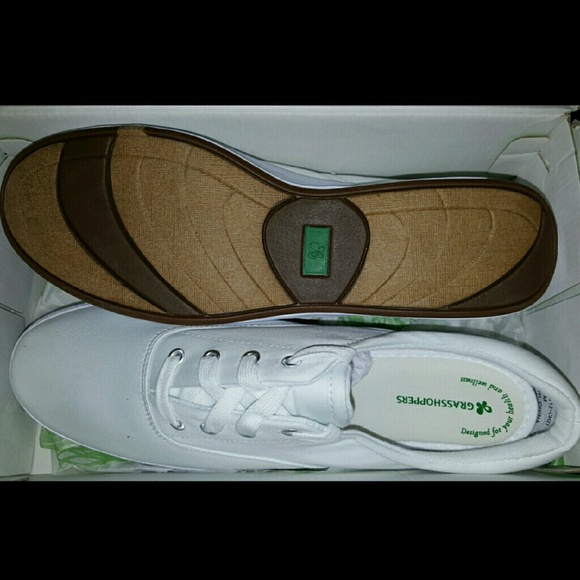 Image White Grasshopper Tennis Shoes Image White Grasshopper Tennis Shoes