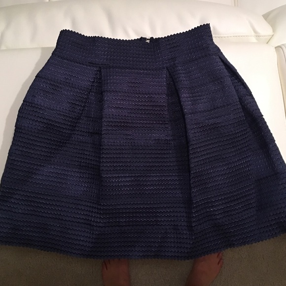Navy blue high waisted skirt