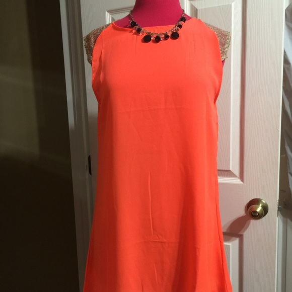 Orange dressy top