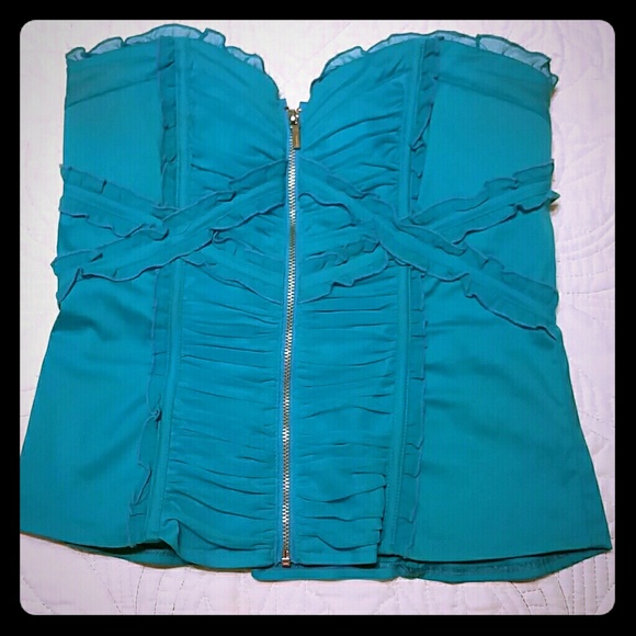 Teal bebe corset
