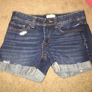 Dark blue jean shorts