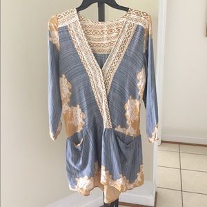 Free people print tunic dress small