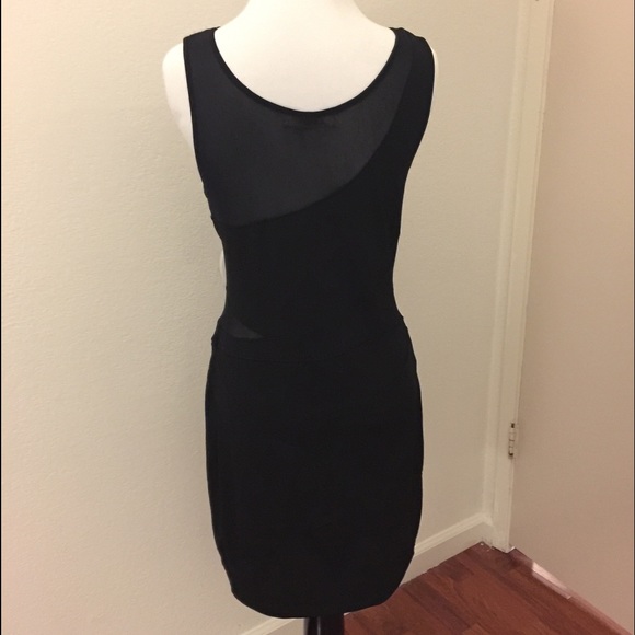Michael Kors Black Sleeveless Mesh Illusion Dress - Picture 2 of 3