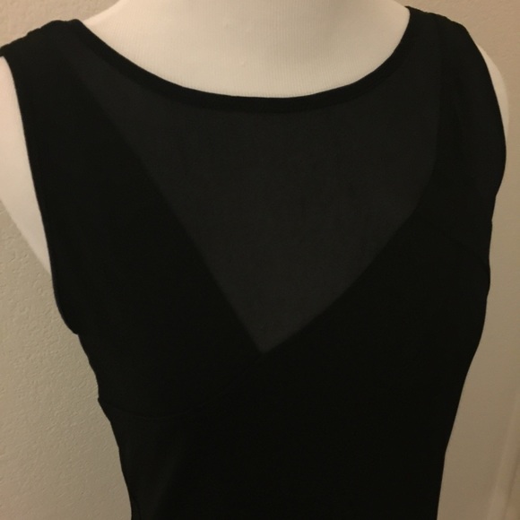 Michael Kors Black Sleeveless Mesh Illusion Dress - Picture 3 of 3