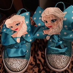 Elsa sneakers with removable bow(kids)
