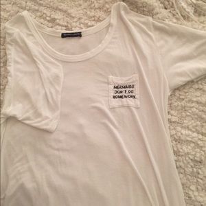 Brandy Melville "Mermaids Don't do Homework" Tee