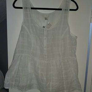 Forever 21 plus size white baby doll shirt