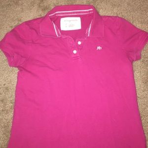 Dark pink polo! Good condition!