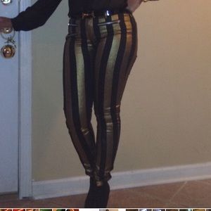 Black and Gold Jeans