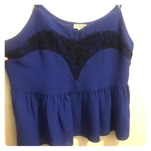 Tank top with lace on top/the style peplum