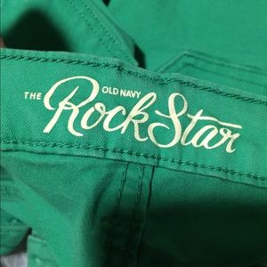 Old Navy Green Rockstar Jeans