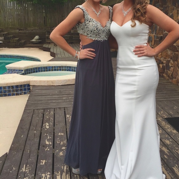 Charcoal La Femme prom dress.