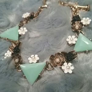 Mint triangle bracelet