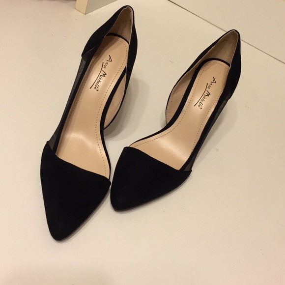 Anne Michelle Momentum Black Heels Size 8