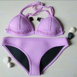 BrandNew 100% neoprene crochet bikini push up