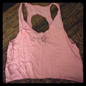 Pink tank crop top