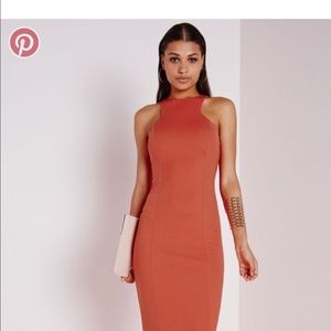 Misguided long maxi dress, high neck