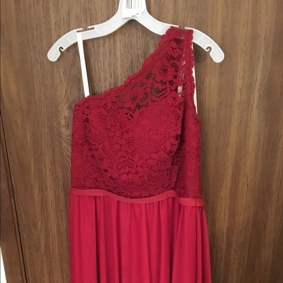 David's bridal lace/chiffon short BM dress