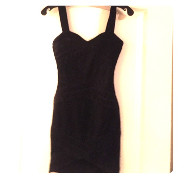 H&M black body con dress