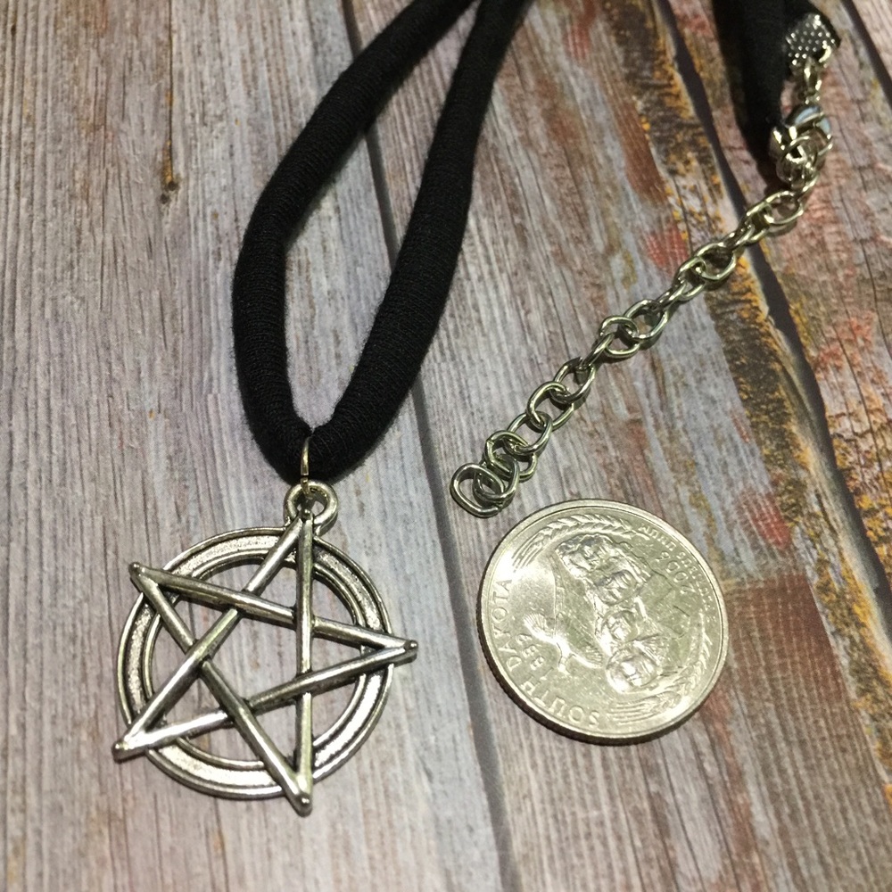 Womens Handcrafted Wicca Pentagram Necklace