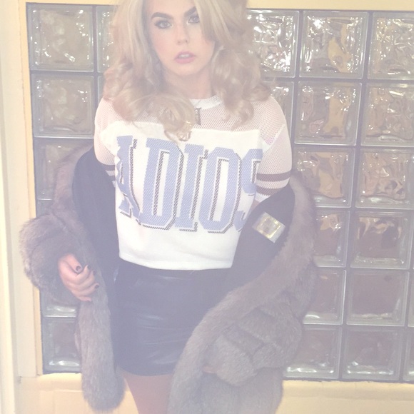 Adios jersey crop top